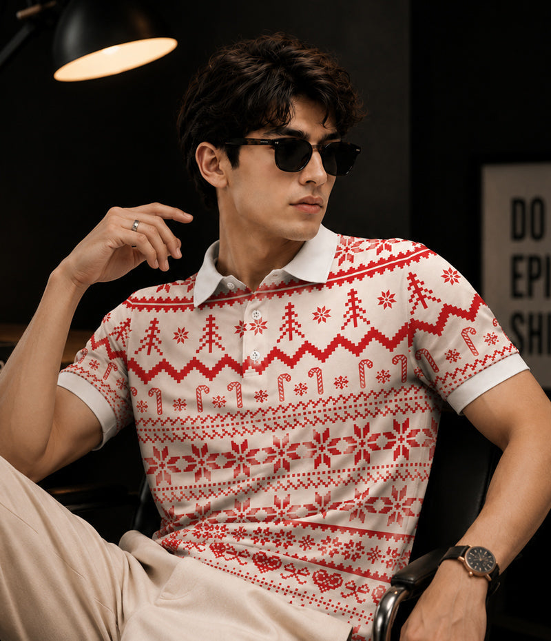 Printed Polo T-Shirt