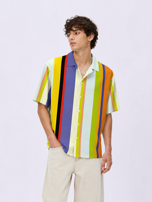Multicolor Striped Print Shirt