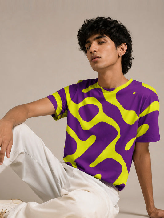 Retro Flow Print T-Shirt