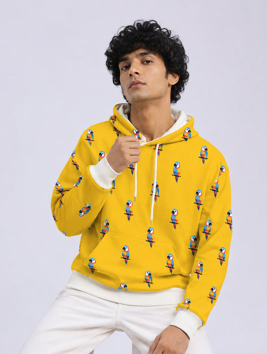 Macaw Bird Pattern Hoodie