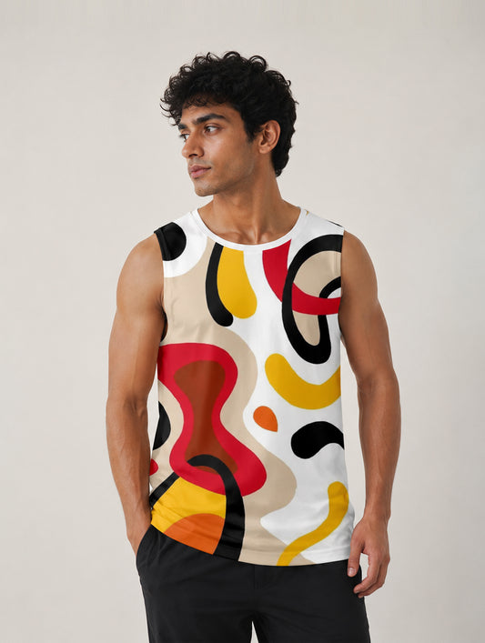 Retro Flow Printed Sando