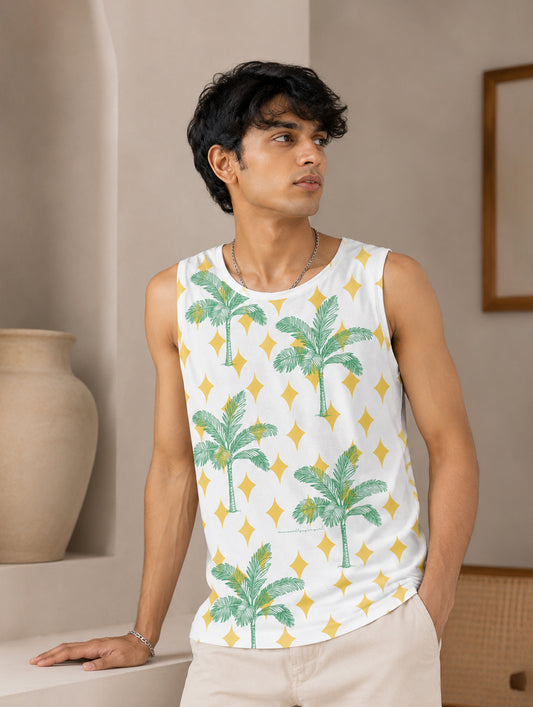 Palm Starburst Printed Sando