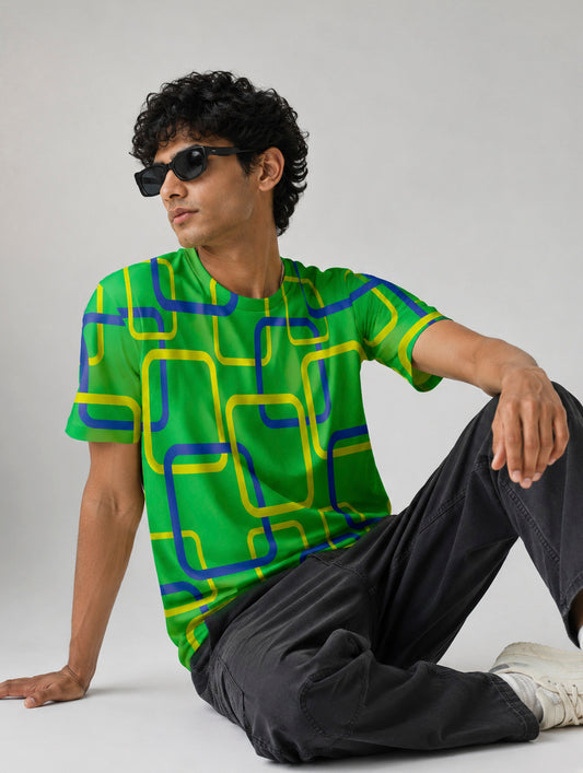 Abstract Loop Print T-Shirt