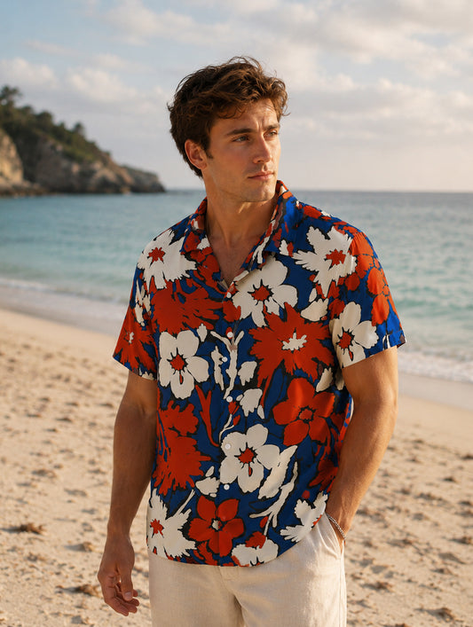 Bold Blossom Print Shirt