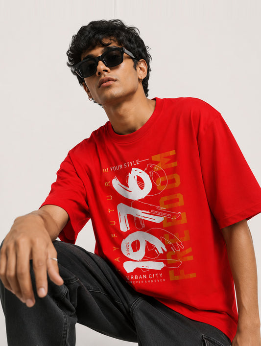 1976 Freedom Red Oversize T-Shirt