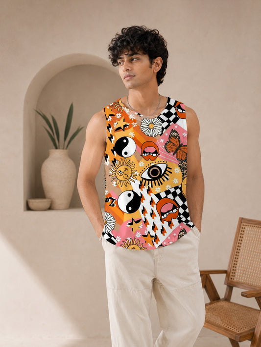 Boho Pop Collage Print Sando