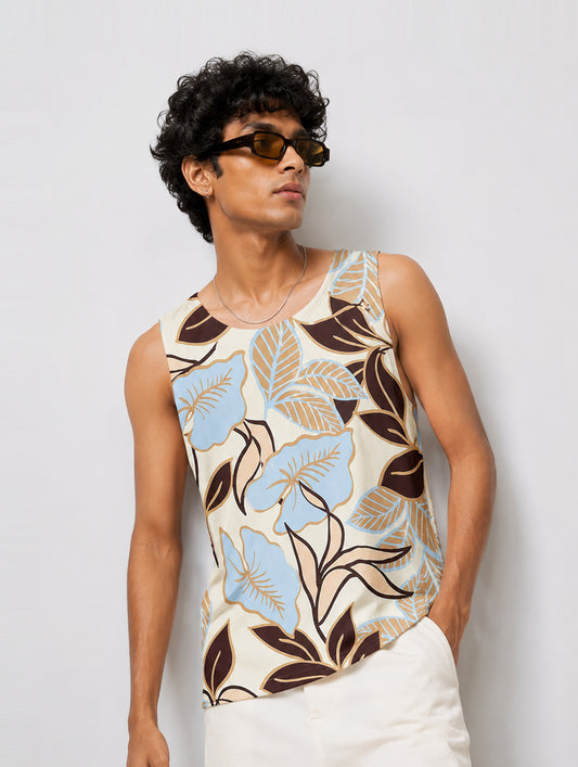Botanical Breeze Printed Sando