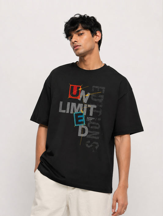 Unlimited Black Oversize T-Shirt