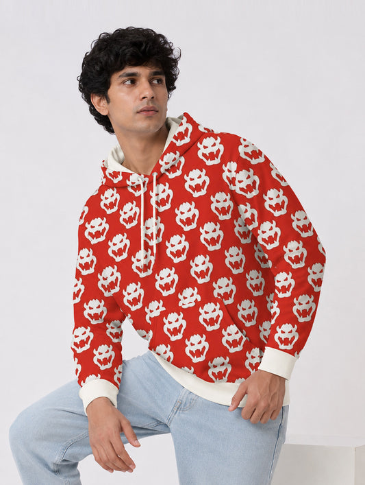 Monster Face Pattern Hoodie