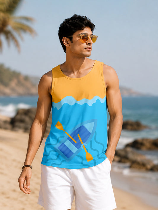 Sunny Waters Printed Sando