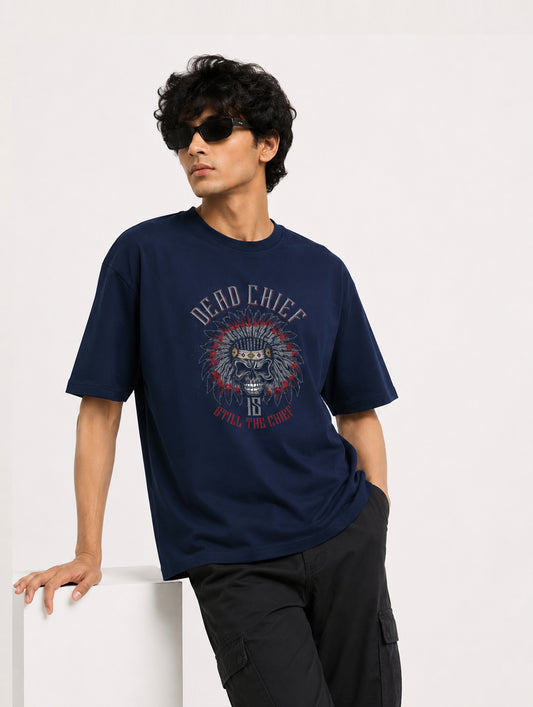 Dead Chief Navy Blue Oversize T-Shirt