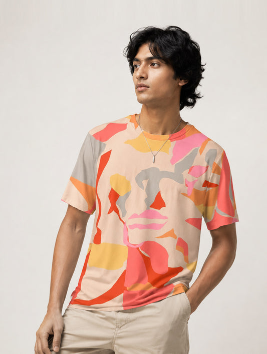 Multiple Coluring Floral T-Shirt