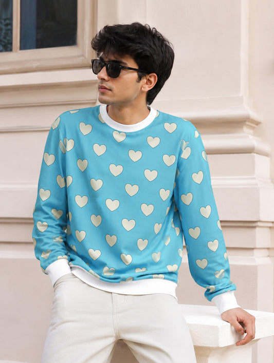 Heart Polka Dot Pattern Sweatshirt