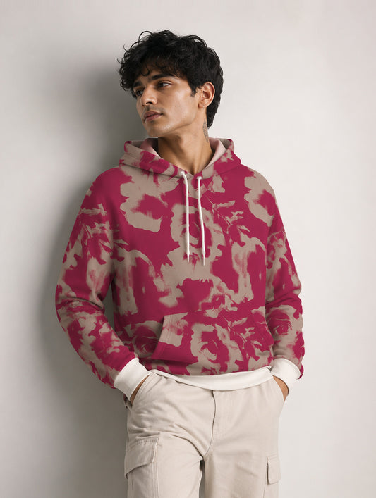 Watercolor Blossom Pattern Hoodie