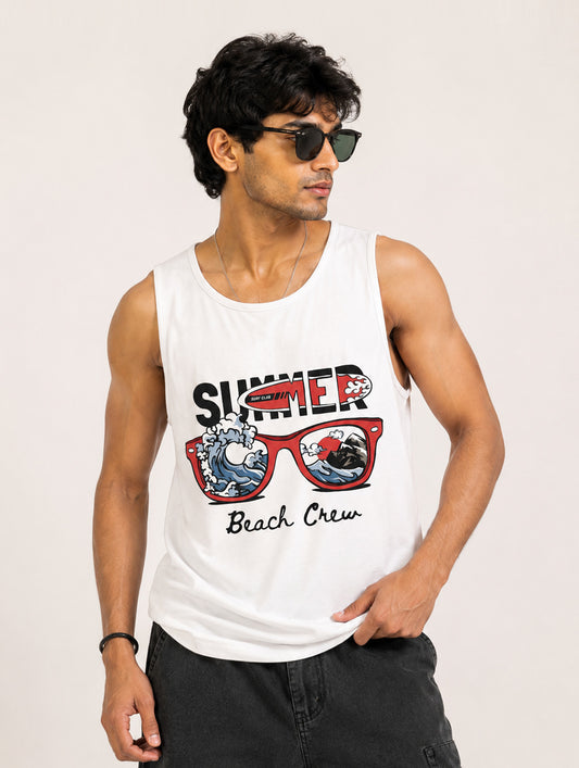 Summer Beach Printed Sando