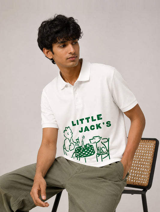 The Little Jack's Print Polo T-Shirt