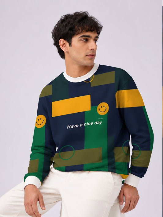 Have a Nice Day Print Sweatshirt