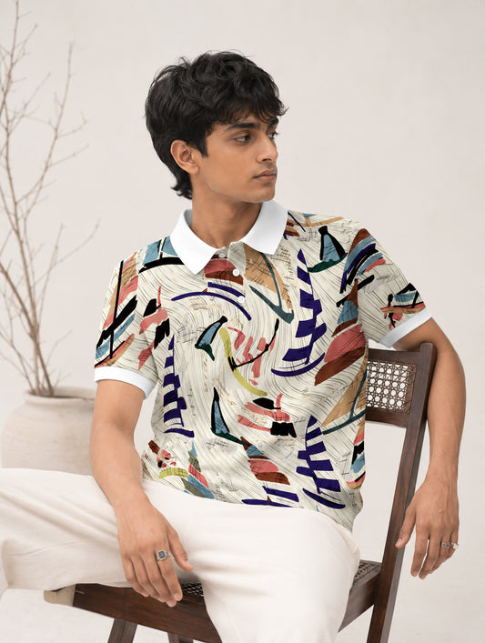 Memphis Pattern Polo T-Shirt