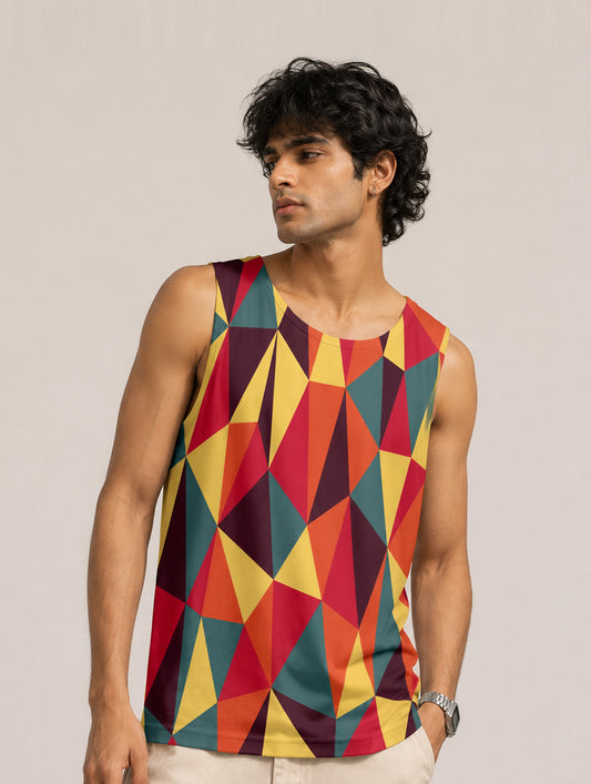 Retro Prism Printed Sando