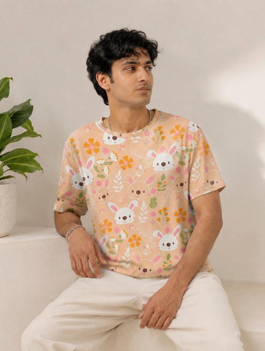 Rabbit Garden Print T-Shirt