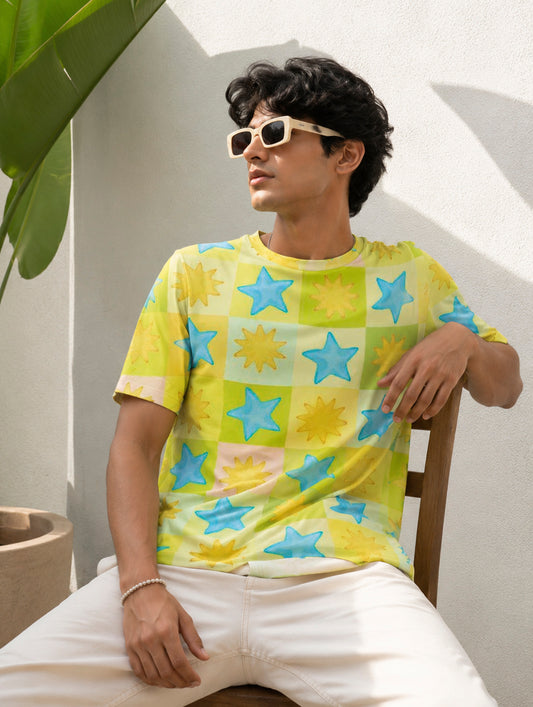 Sunny Stars Printed T-Shirt