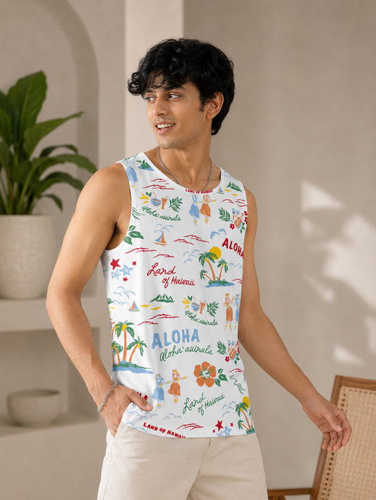 Aloha Paradise Printed Sando