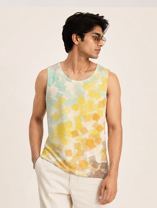 Soft Cubist Print Sando