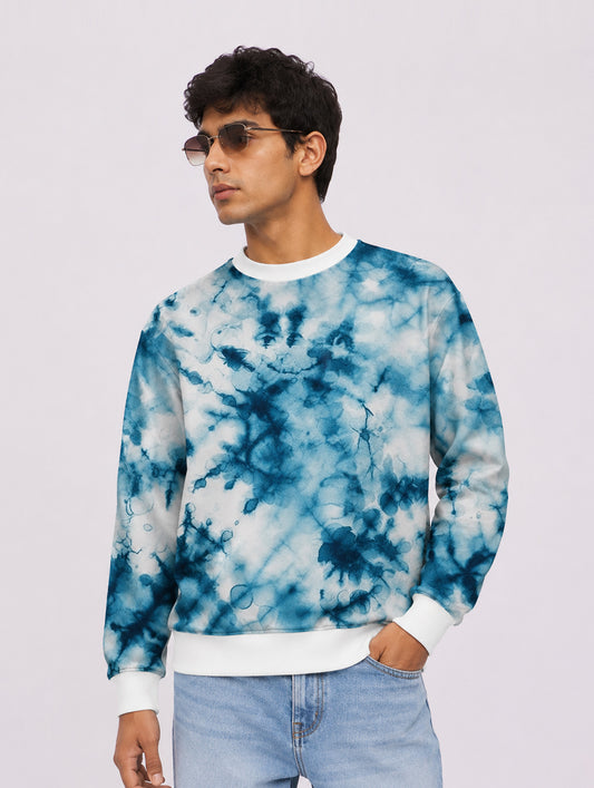 Ink Wash Pattern Sweatshirt