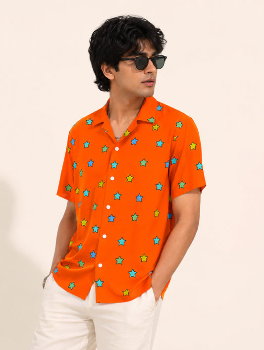 Colorful Star Print Shirt