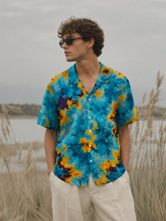 Oceanic Flame Printed Shirt