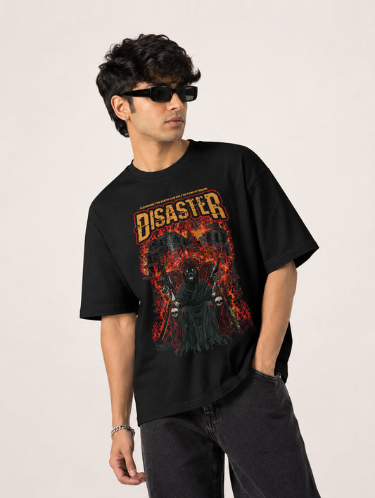 Disaster Black Oversize T-Shirt