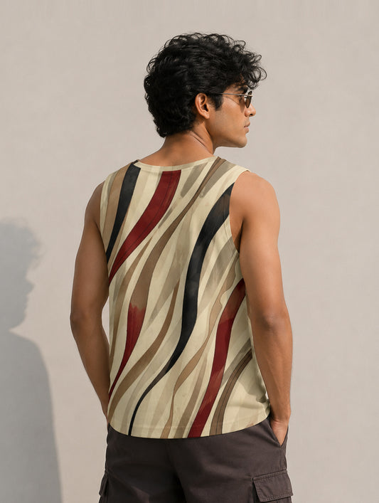 Desert Waves Printed Sando